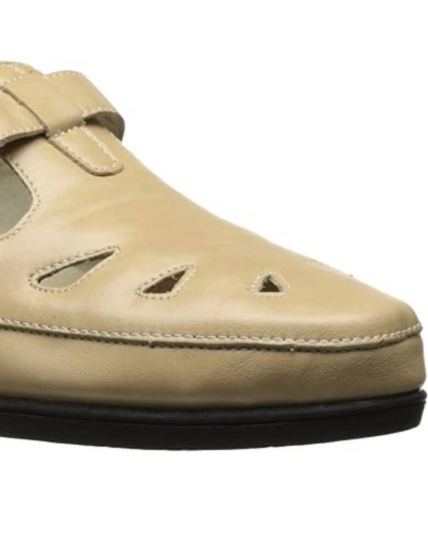 PROPET Women's Ladybug T-strap Walking Shoe in oyster - women's flats - detail view