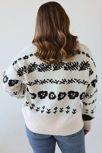 Miracle - Flora Relaxed Floral Knit Button-front Cardigan