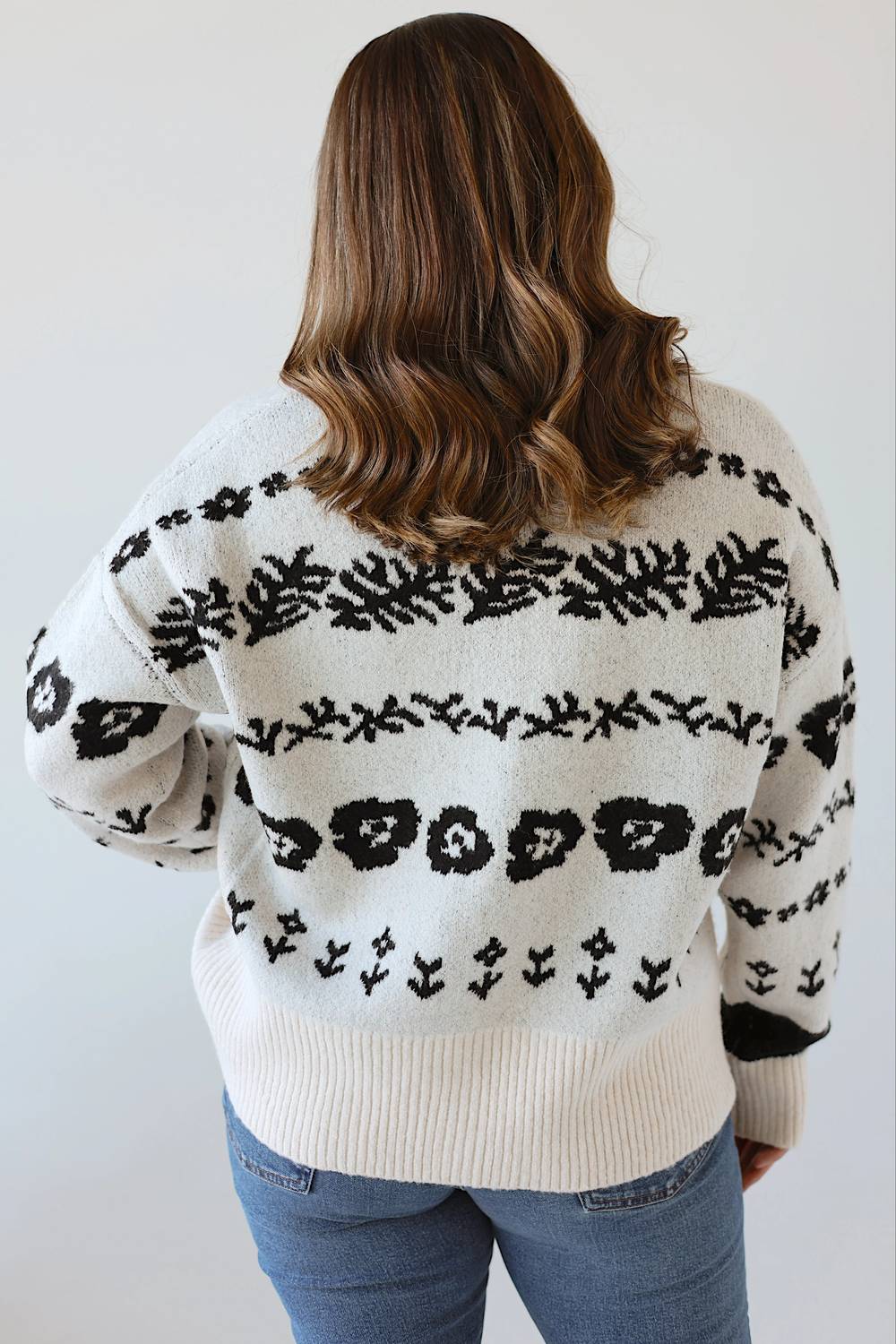 Miracle - Flora Relaxed Floral Knit Button-front Cardigan
