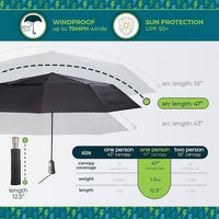 Totes - Women's Automatic Windproof Ultimate Compact Umbrella