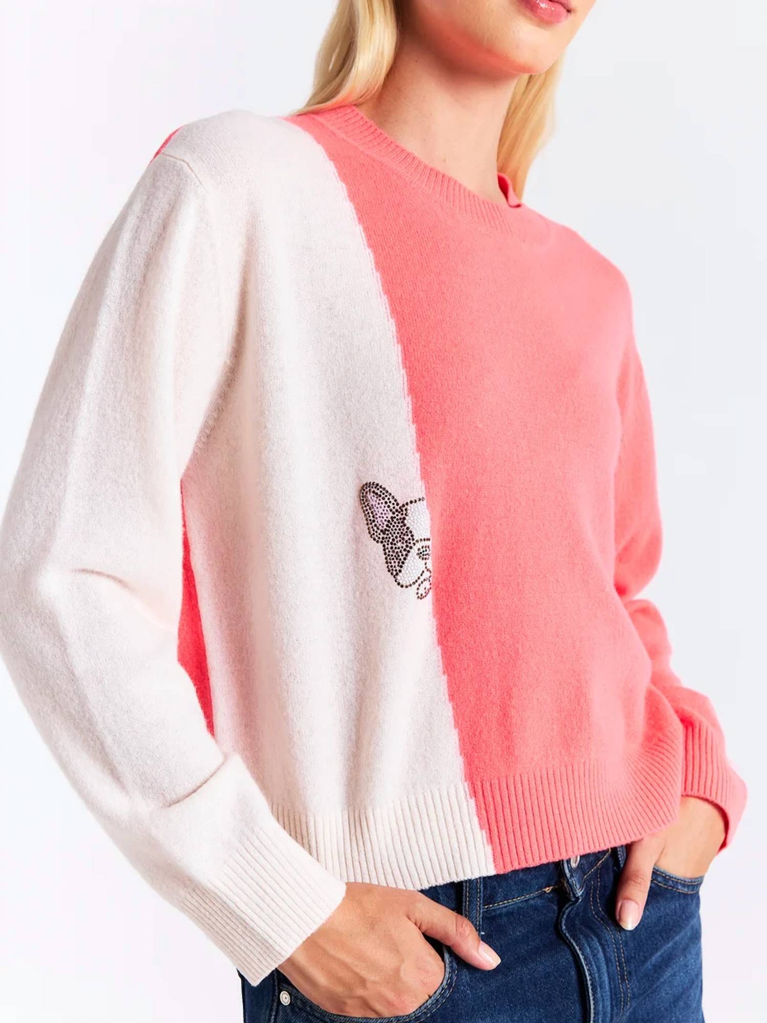 Brodie Cashmere - Hot Fix Colourblock Crew Sweater