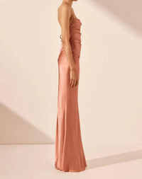 Shona Joy - La Lune Ruched Backless Slip Dress