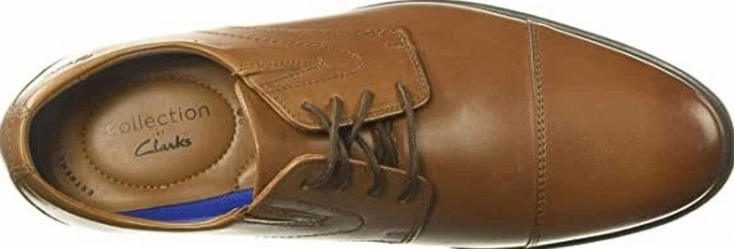 Clarks Men's Whiddon Cap Shoe in dark tan - men's shoe - alternate view