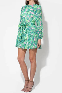 Adelyn Rae - Rylee Pleated Long Sleeve Mini Dress