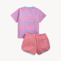 magnetic me Girl's Floral Short Sleeve Tee + Short Set in flower fidget pocket - item - view 5
