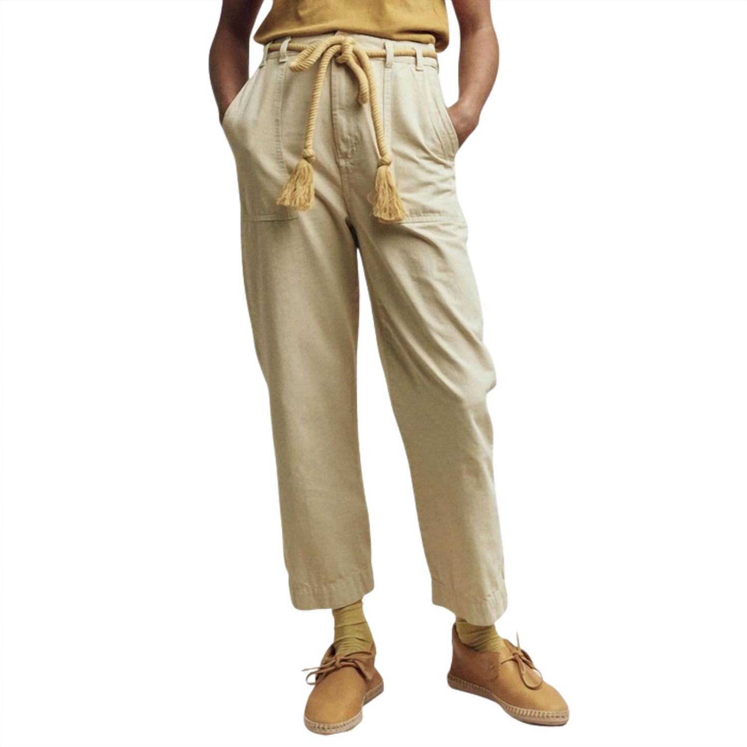 THE GREAT. Women's The Voyager Pant in washed safari - women's pants