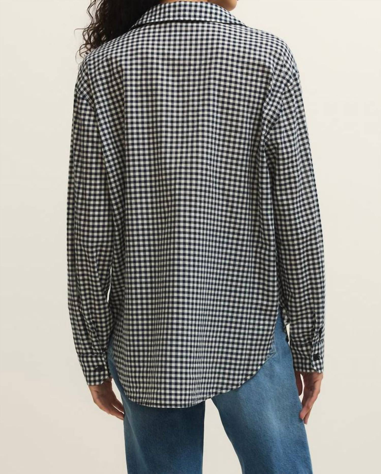Z Supply Seaport Button Up Top in eclipse - women's shirt - alternate view
