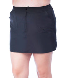 Maxine - Plus Size Woven Swim Board Skirt