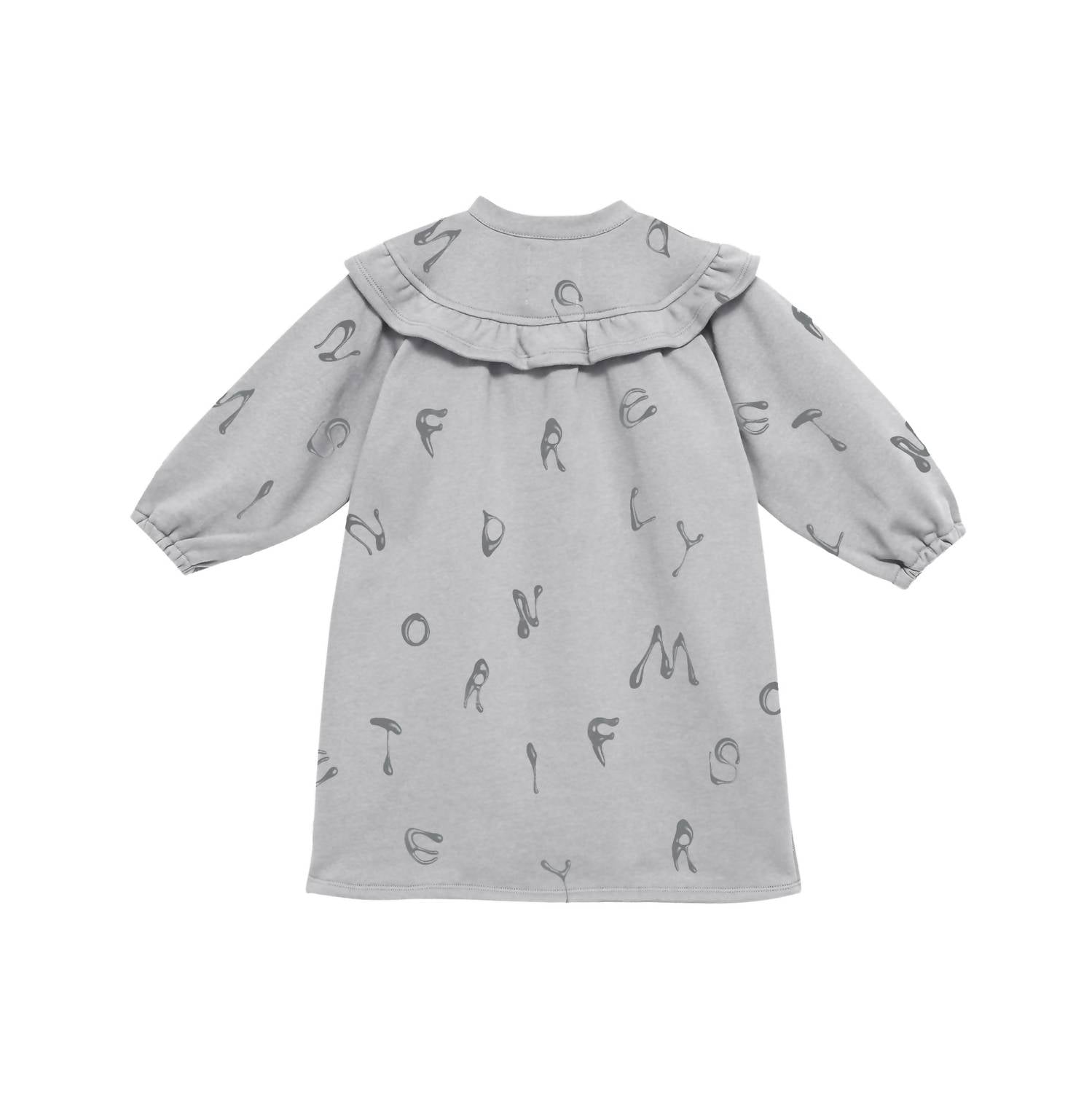 Omamimini - Terry Dress With Ruffled Yolk