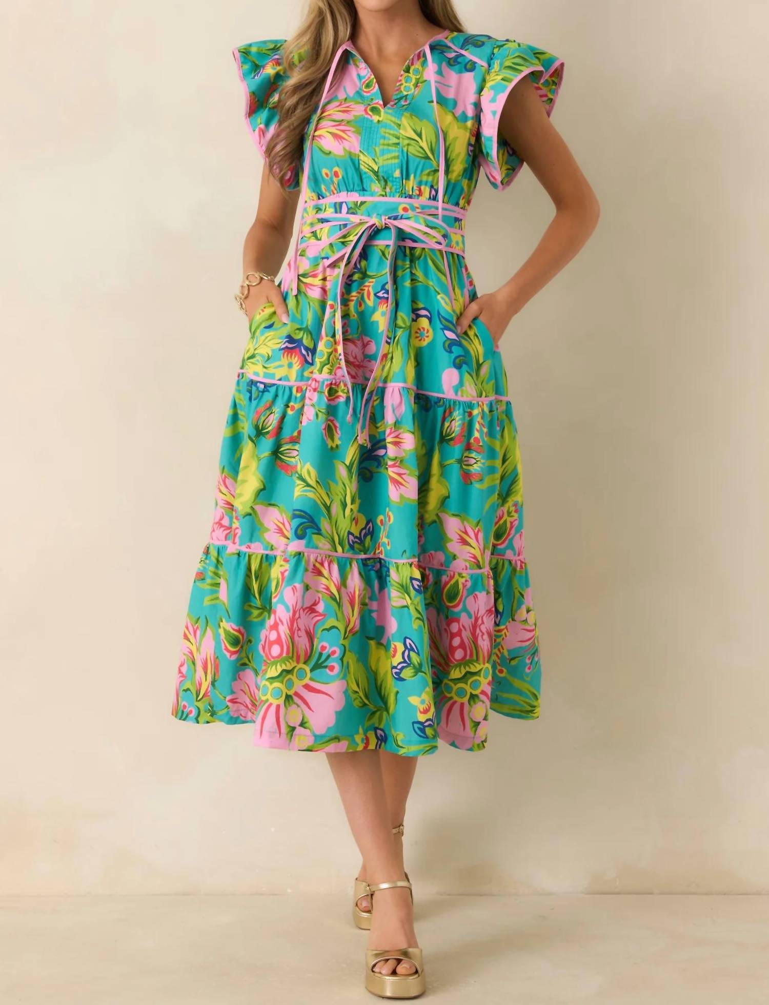 Prosperina - Leighton Tiered Midi Dress