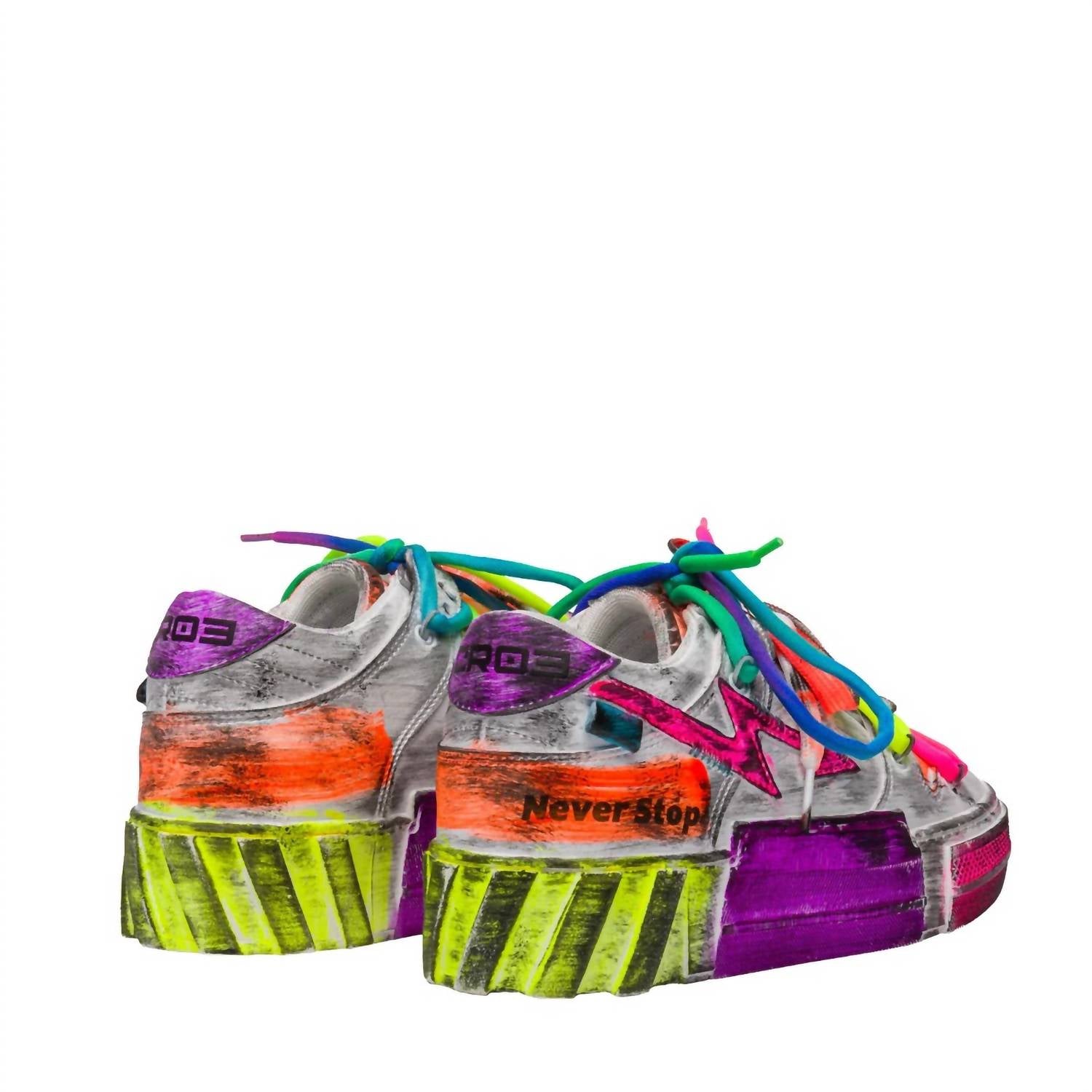 Cristianzerotre - Women's Strong 300 Rainbow Riot Sneakers