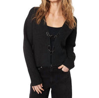 JOHN + JENN Sasha Clasp Cardigan in london fog - women's cardigan