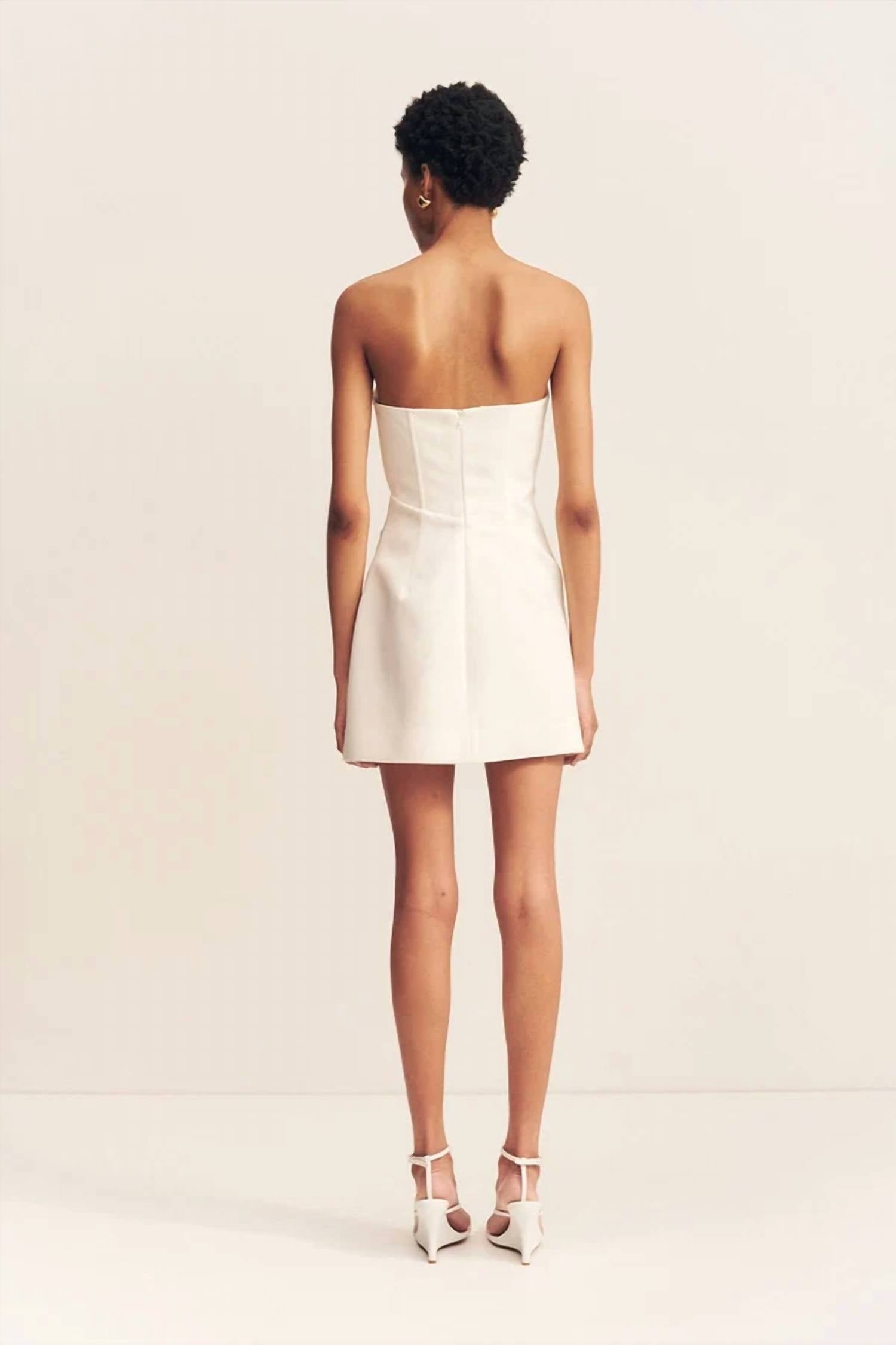 Shona Joy - Oakley Strapless Draped Mini Dress