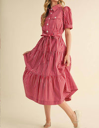 &Merci - Cora Stripe Shirt Dress