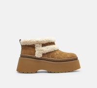 Coach Women's Christina Shearling Booties in tobacco - women's shoe - detail view