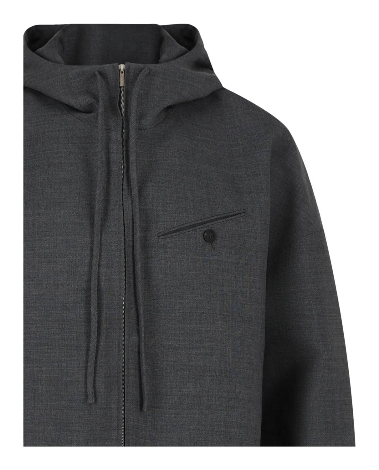 Salvatore Ferragamo - Men's Wool Zip-up Jacket