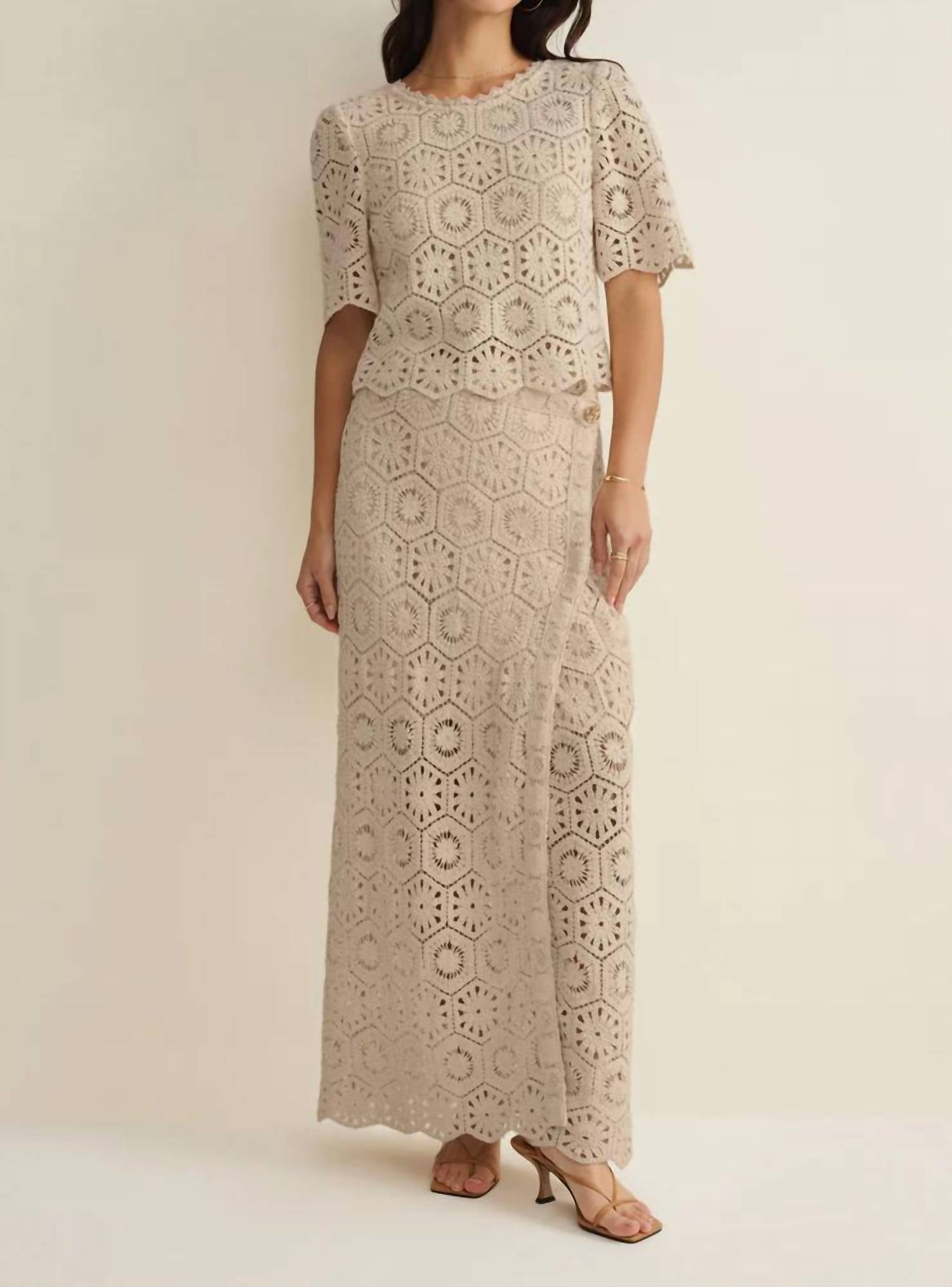 Z Supply Raquel Lace Skirt in natural - women's skirt - view 6