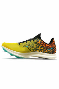 SAUCONY Women's Endorphin Cheetah Sprint Spike Shoes in 85 black vizi - women's shoe - alternate view