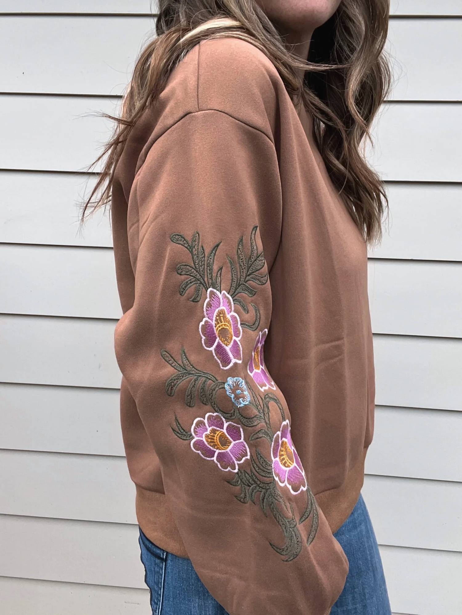 So Me - Floral Embroidered Sweater