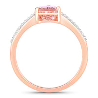 Diana M Jewels - Women's Pear Natural Pink Morganite Fashion Ring (1.37 Ct) - Petite