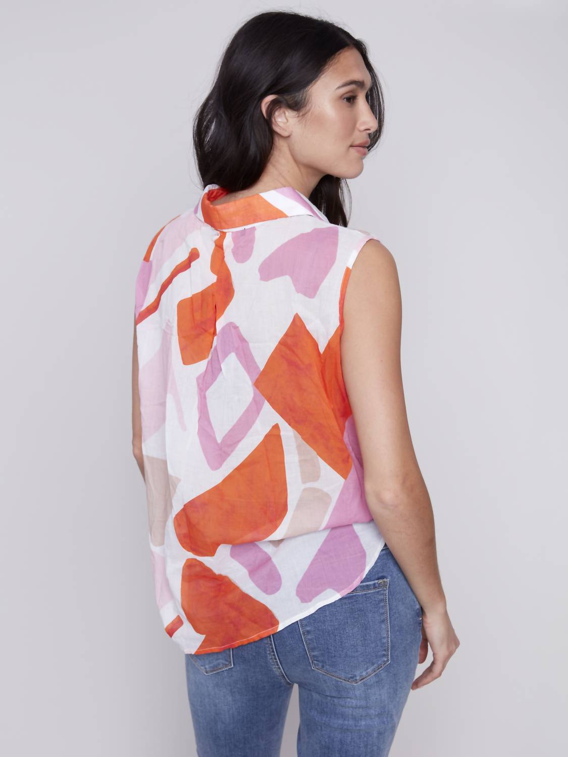 Charlie B - Sleeveless Round Neck Top