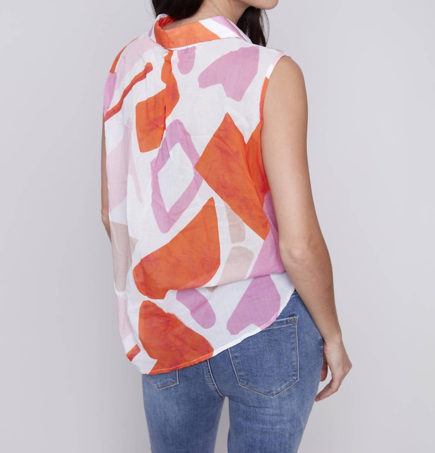 Charlie B - Sleeveless Round Neck Top