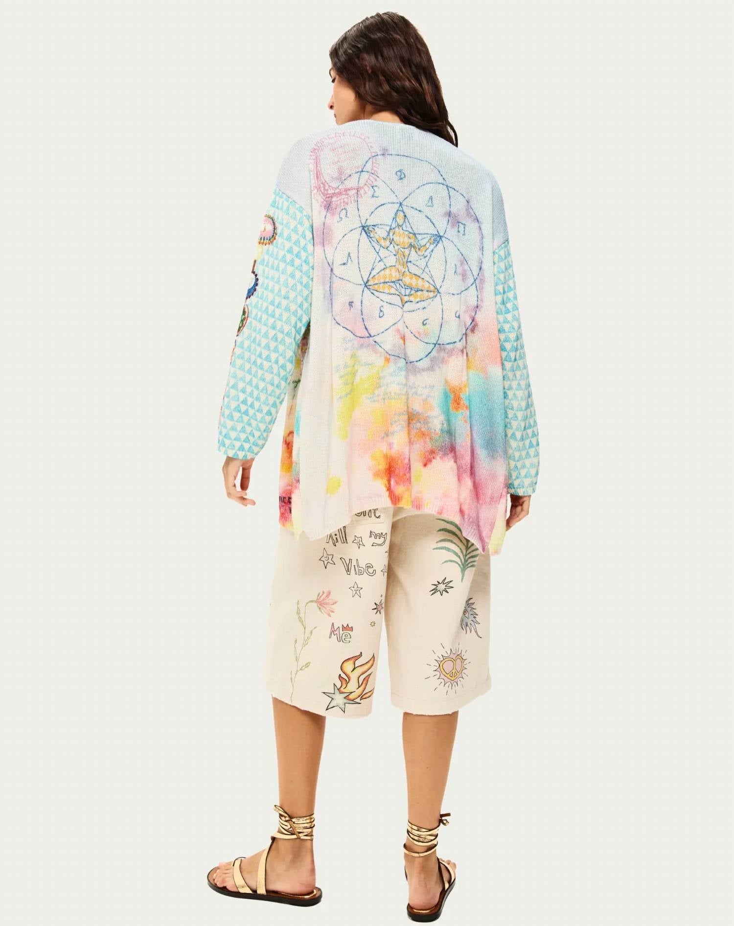 Me369 - Mykonos Printed Cardigan