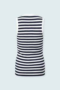 Iris Setlakwe - Women's Basic V Neck Top With Stripes