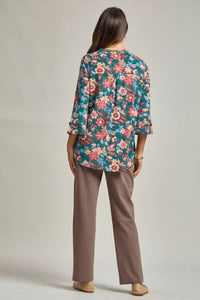 Dear Scarlett - Tiered Bell Sleeve Floral Top