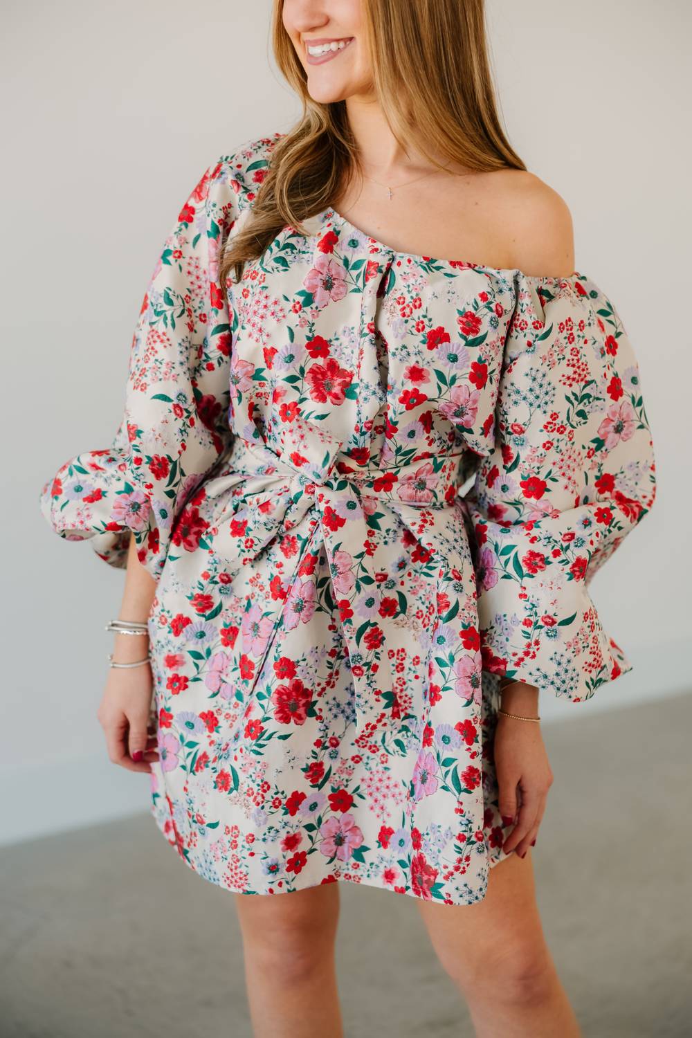 Tela Shirley Temple Mini Dress in beige - women's dress