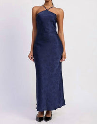 Emory Park - Open Back Satin Halter Midi Dress