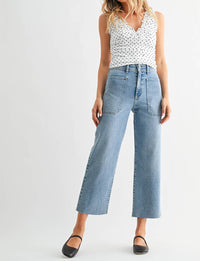 Just Black Denim - High Rise Utility Wide Leg Jeans