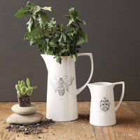 Creative Co-Op - Ceramic Pitcher With Bee