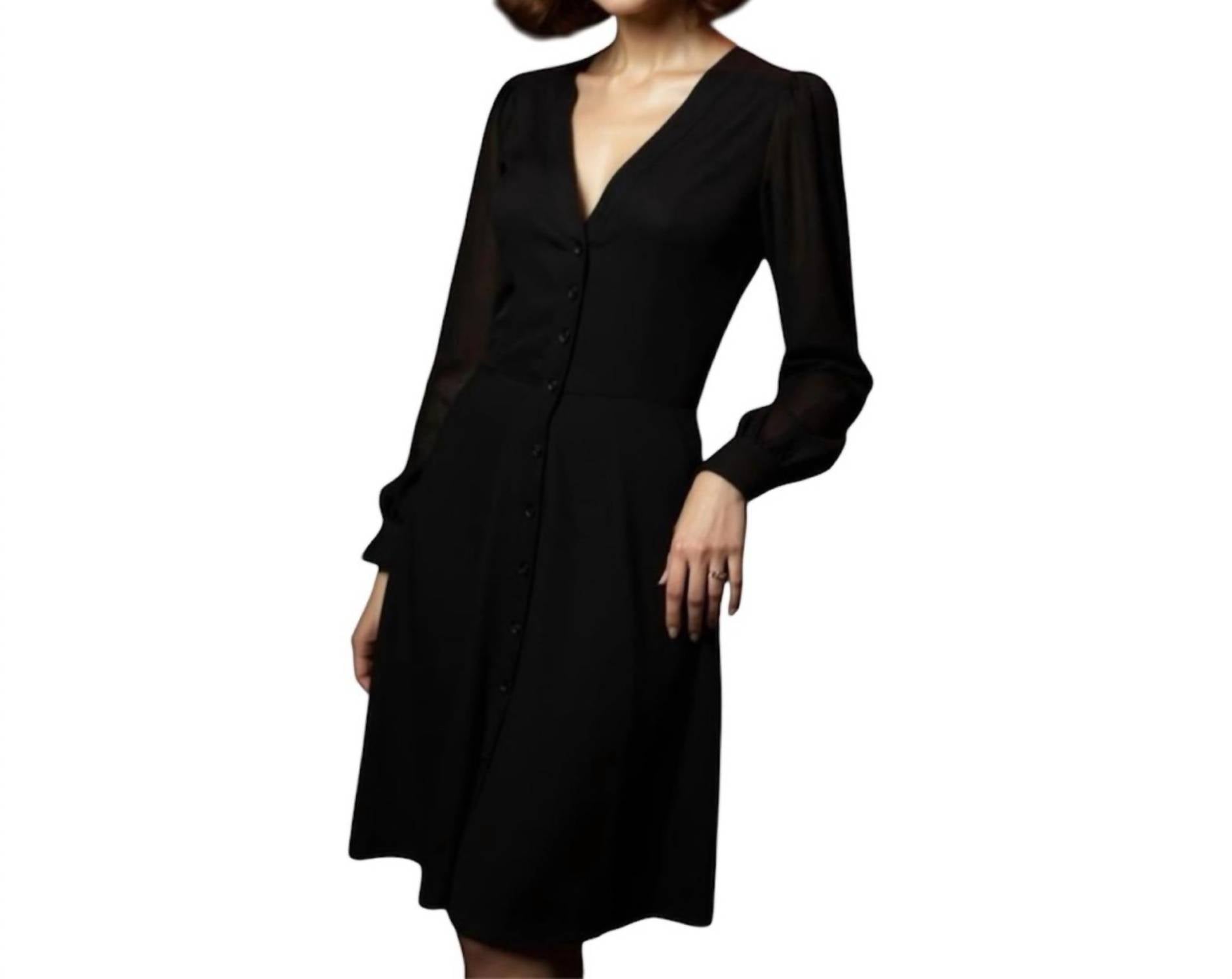 MICHAEL KORS Elegant Button-down Midi Dress in black - women's dress