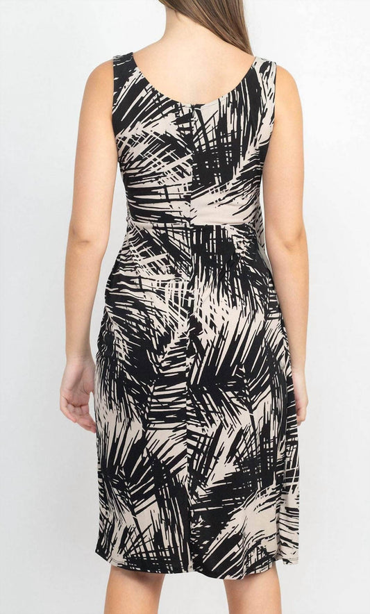 London Times - Andi Printed Sleeveless Dress