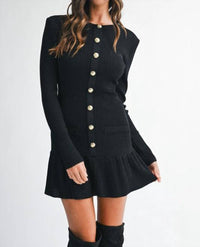 Mable - Lurex Knit Mini Dress
