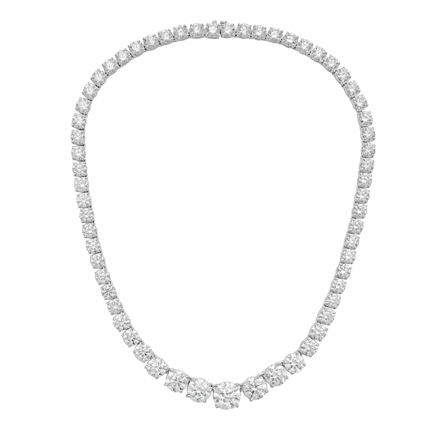 Diana M Jewels - Women's Round Lab-Grown Diamond Pendant Necklace (72.00 Ct) - Signature