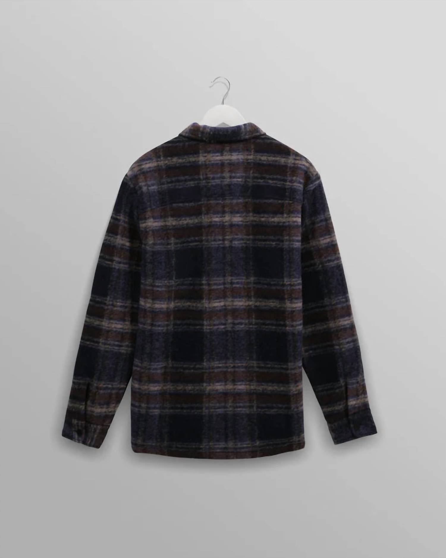 Wax London - Whiting Wool Blend Checked Overshirt
