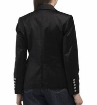 Elie Tahari - Double Breast Rhinestone Button Blazer