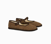 Vibi Venezia - Women's Textured Mary Jane Wool Flat