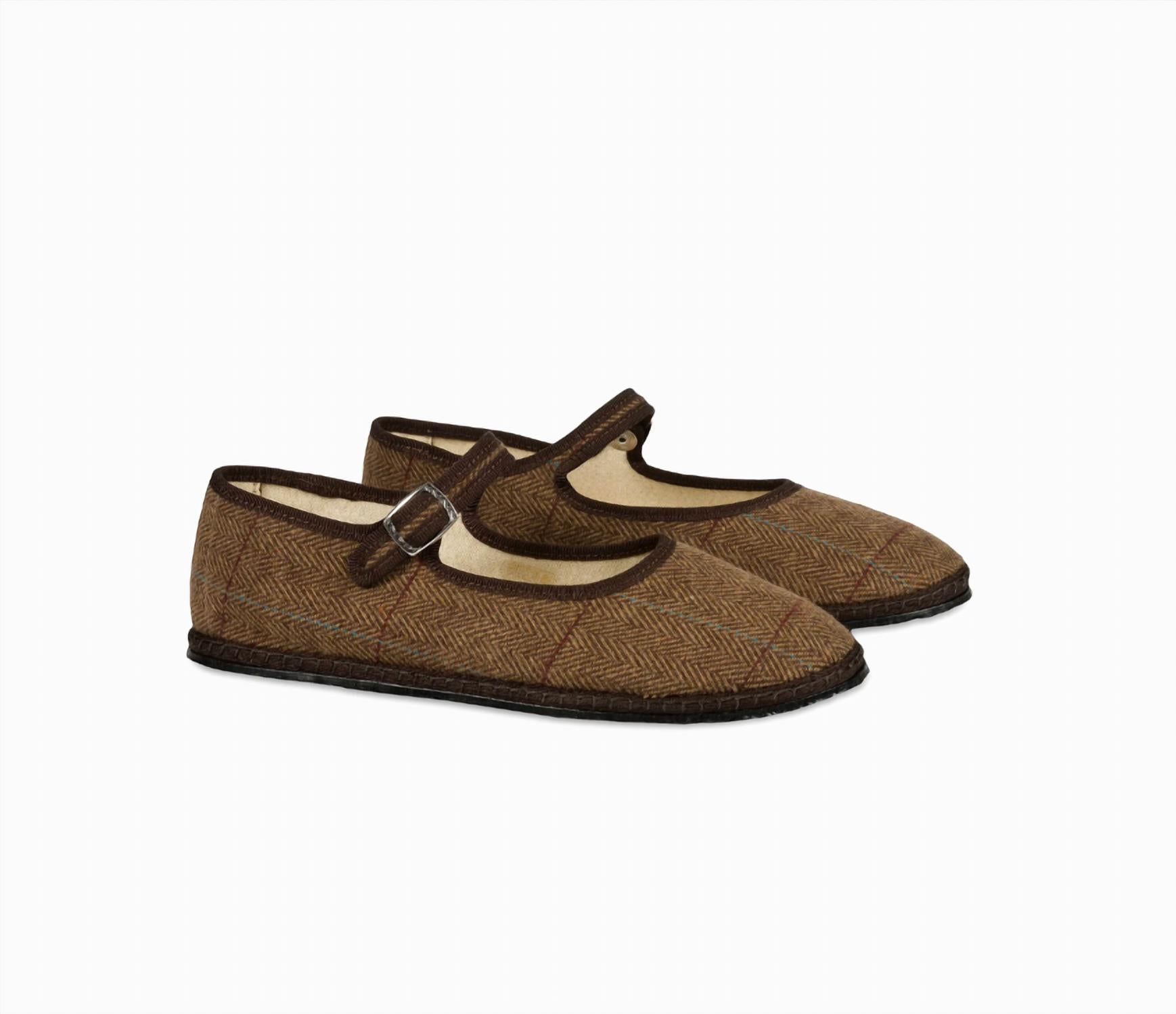 Vibi Venezia - Women's Textured Mary Jane Wool Flat