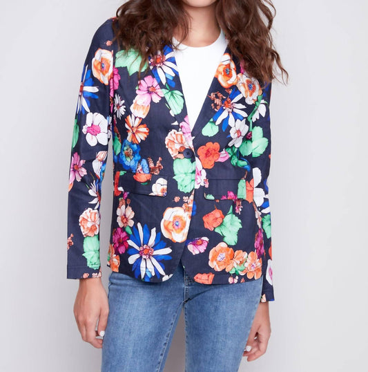 Charlie B - Printed Linen Blazer