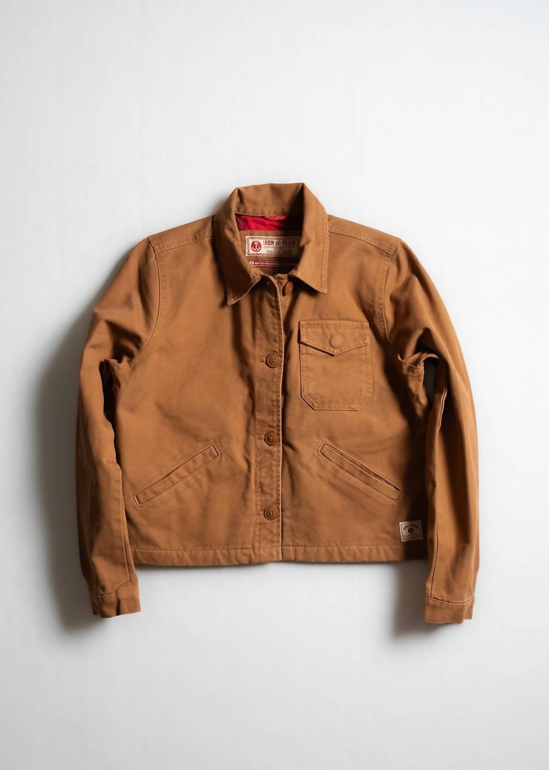 Iron & Resin Basset Buffalo Flannel Lined Jacket in cognac - women's jacket - view 9