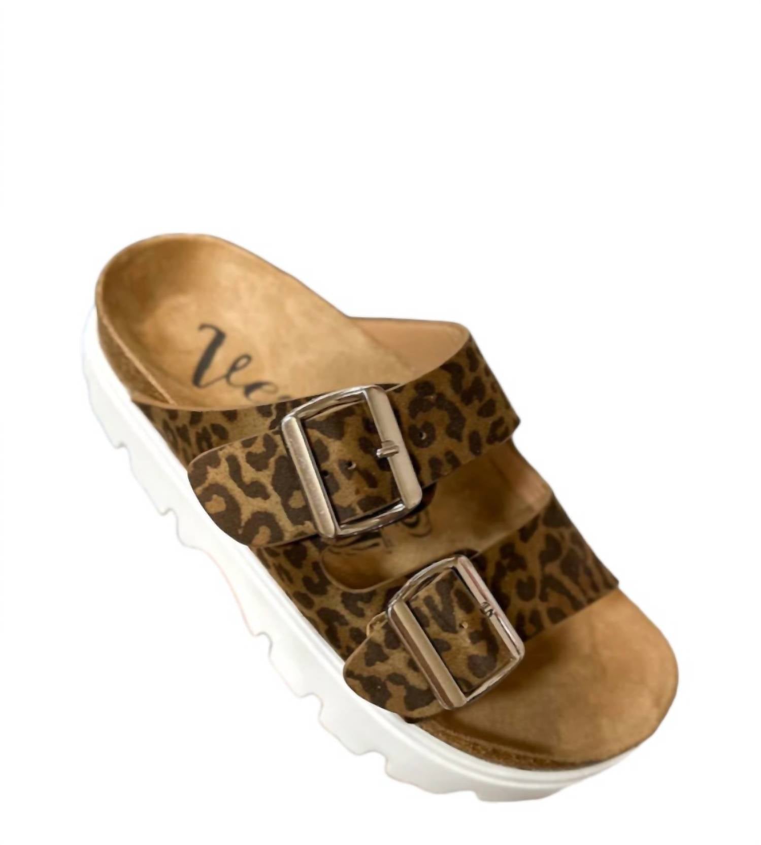 Very G - Women's Two Buckle Sandals With White Sole