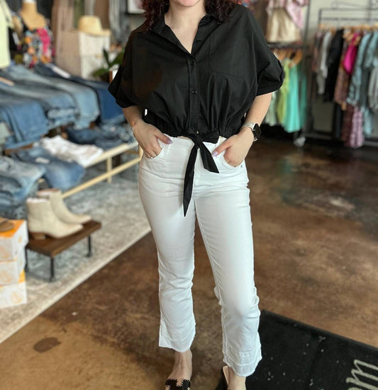 Democracy - Slimming Kick Flare Jeans With Double Layer Fray Hem