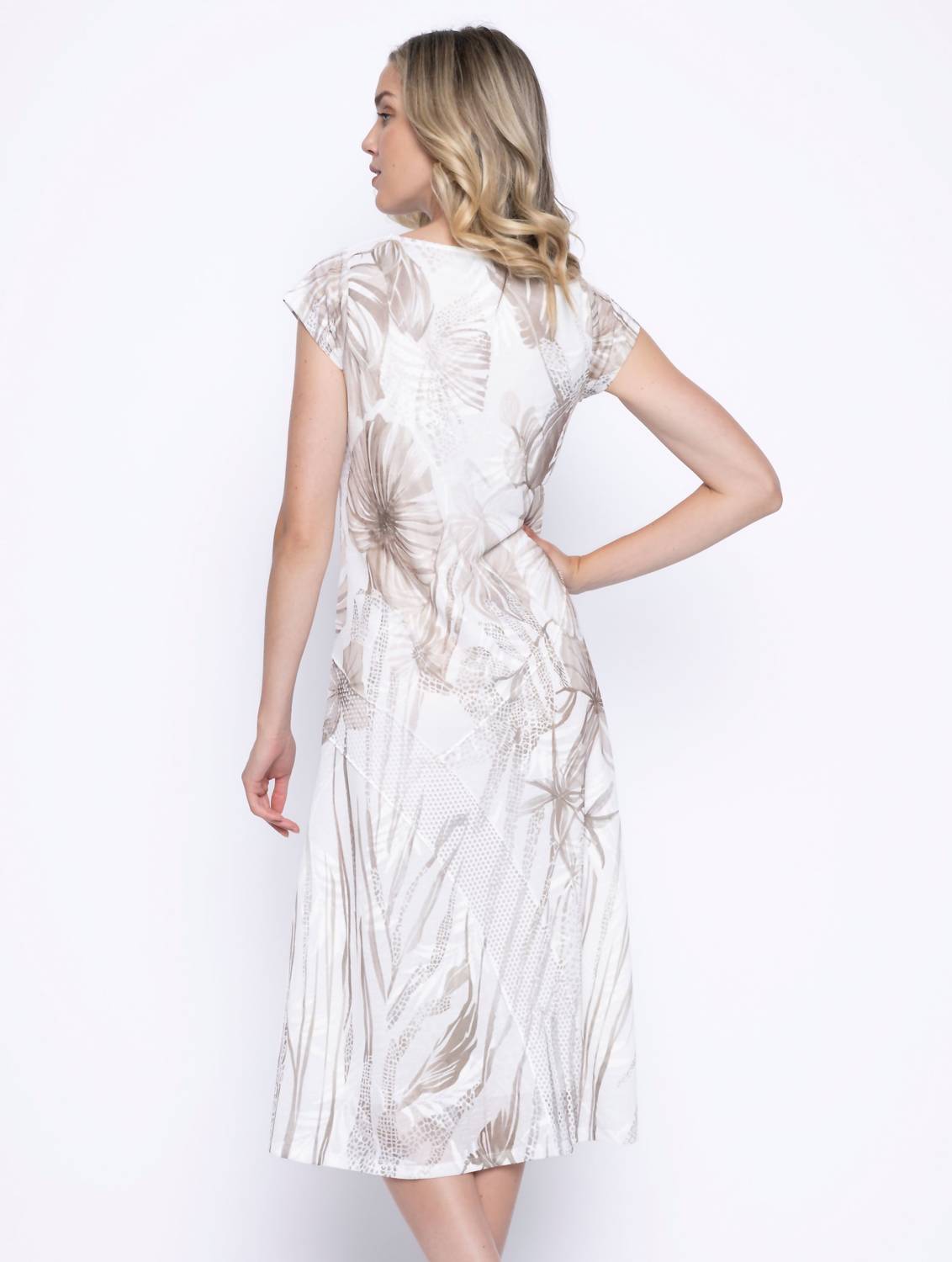 Picadilly - Cap Sleeve Printed Dress