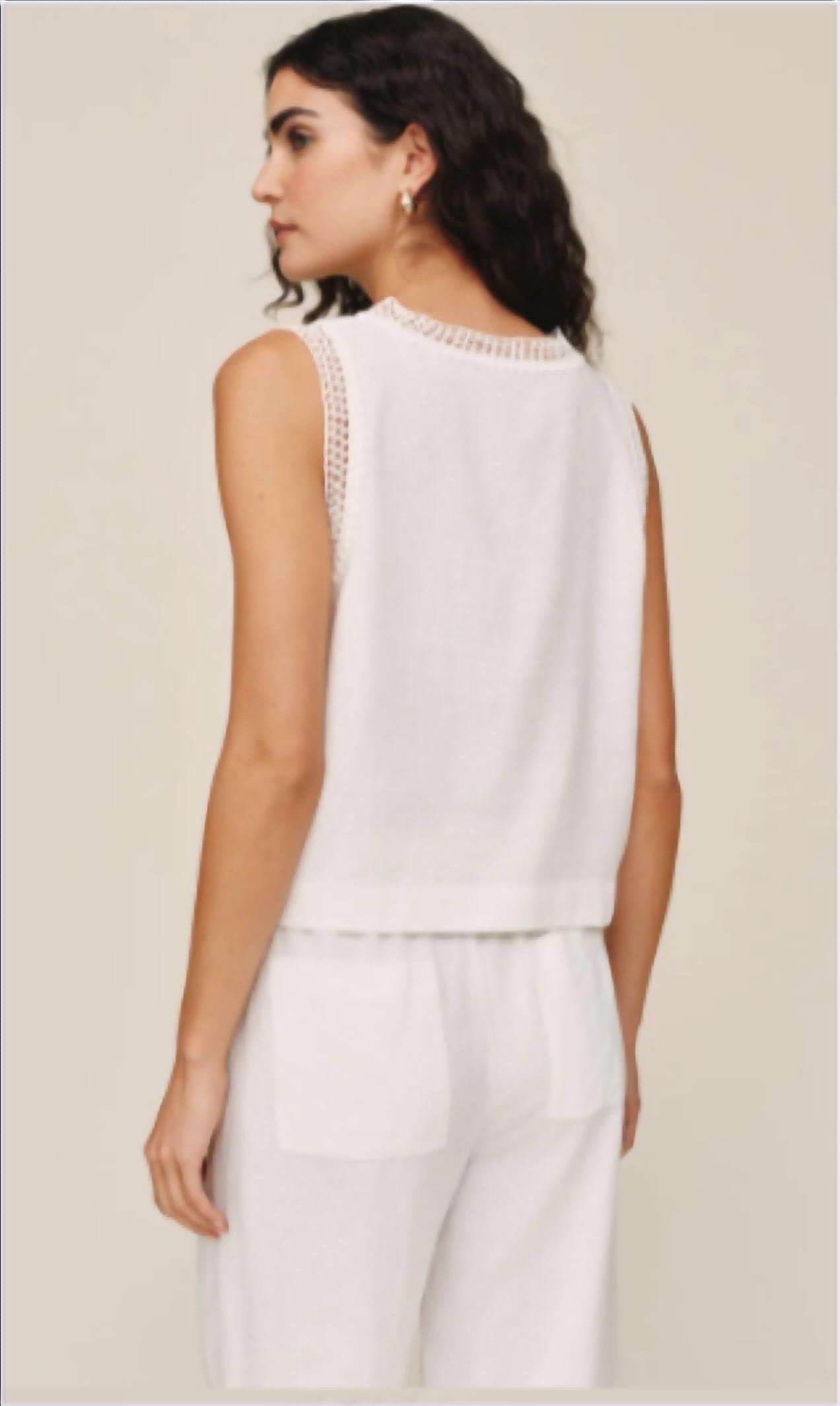 Bella Dahl - Sleeveless Crochet Edge Top