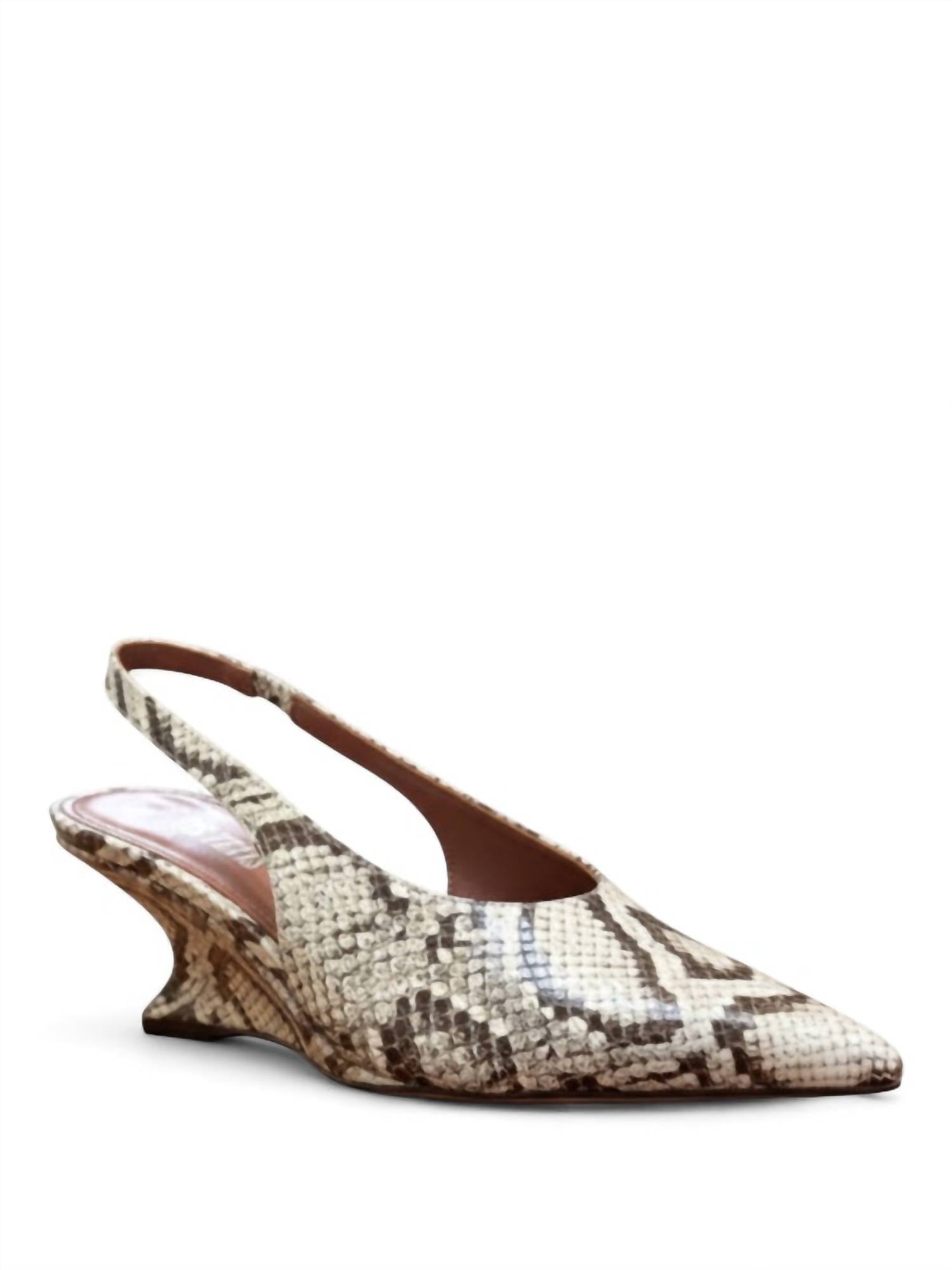 Paris Texas - Women's Nina Slingback Leather Wedge Heel