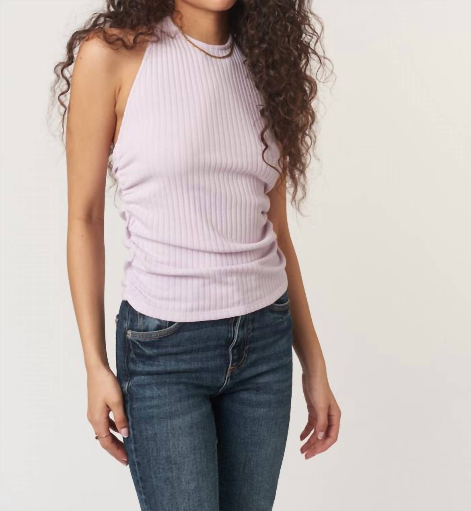 Project Social T - After the Rain Rib Halter Top