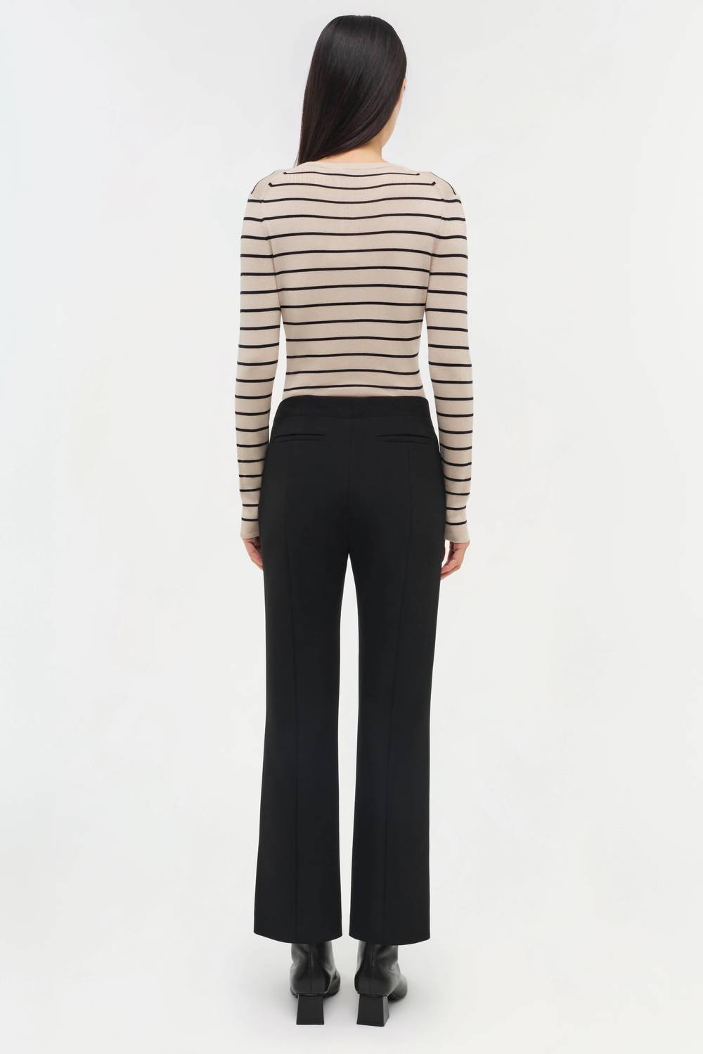SIMKHAI Mackenzie Straight Leg Pants in black - women's pants - alternate view